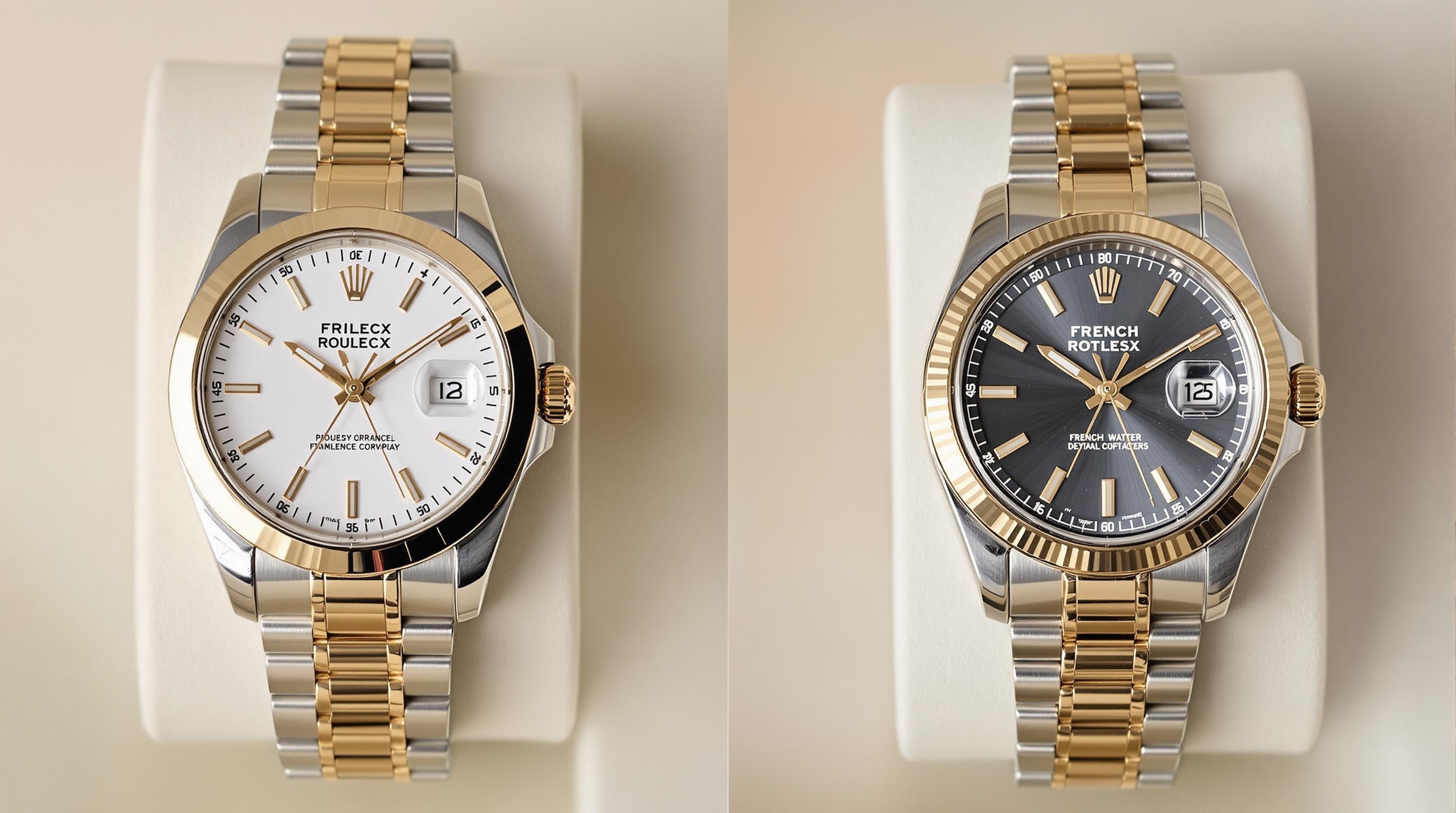 Comparaison entre une montre full set impeccable et une montre usée sans papiers