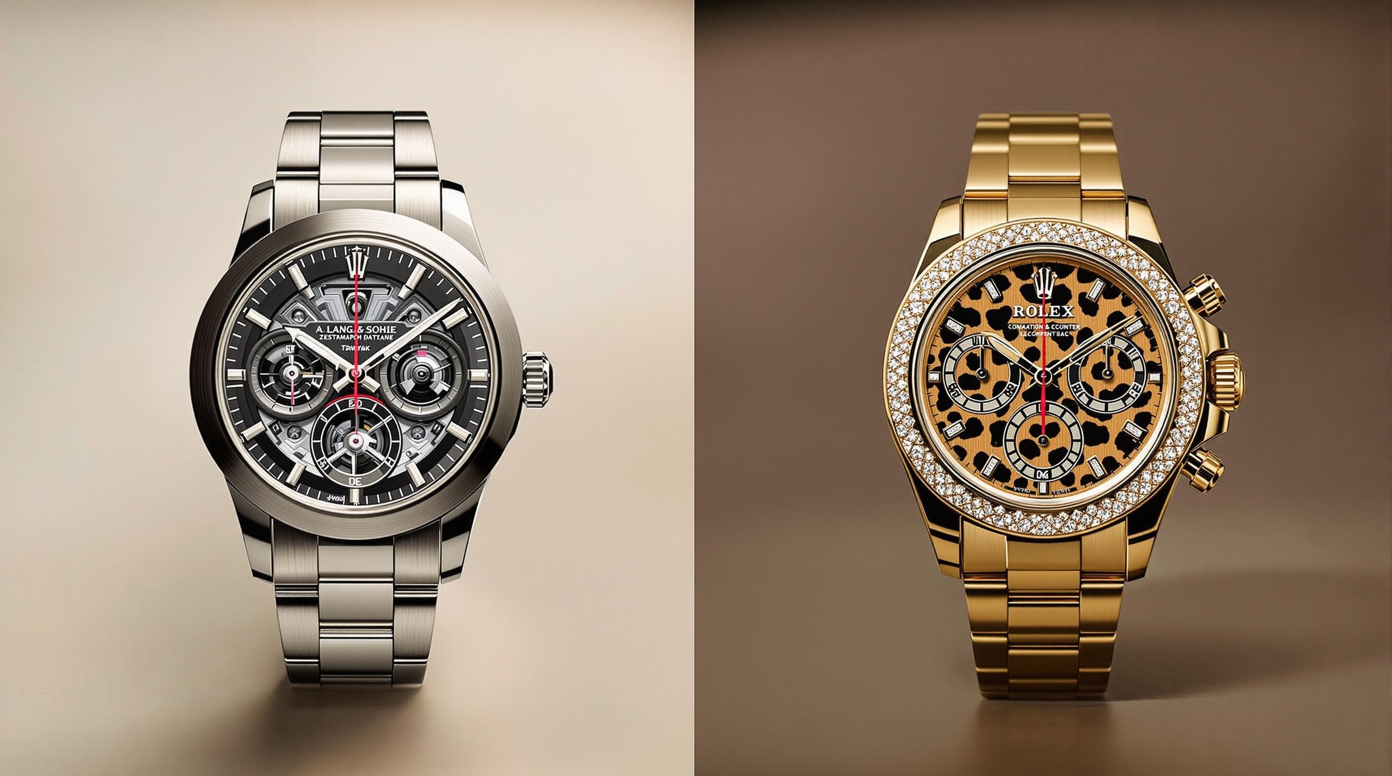 Comparatif entre A. Lange & Söhne Zeitwerk et Rolex Daytona Leopard