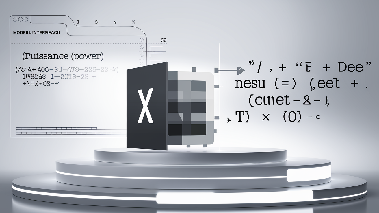 Comparaison entre la fonction PUISSANCE et le symbole caret dans Excel, mettant en avant la clarté et la maîtrise de la fonction.