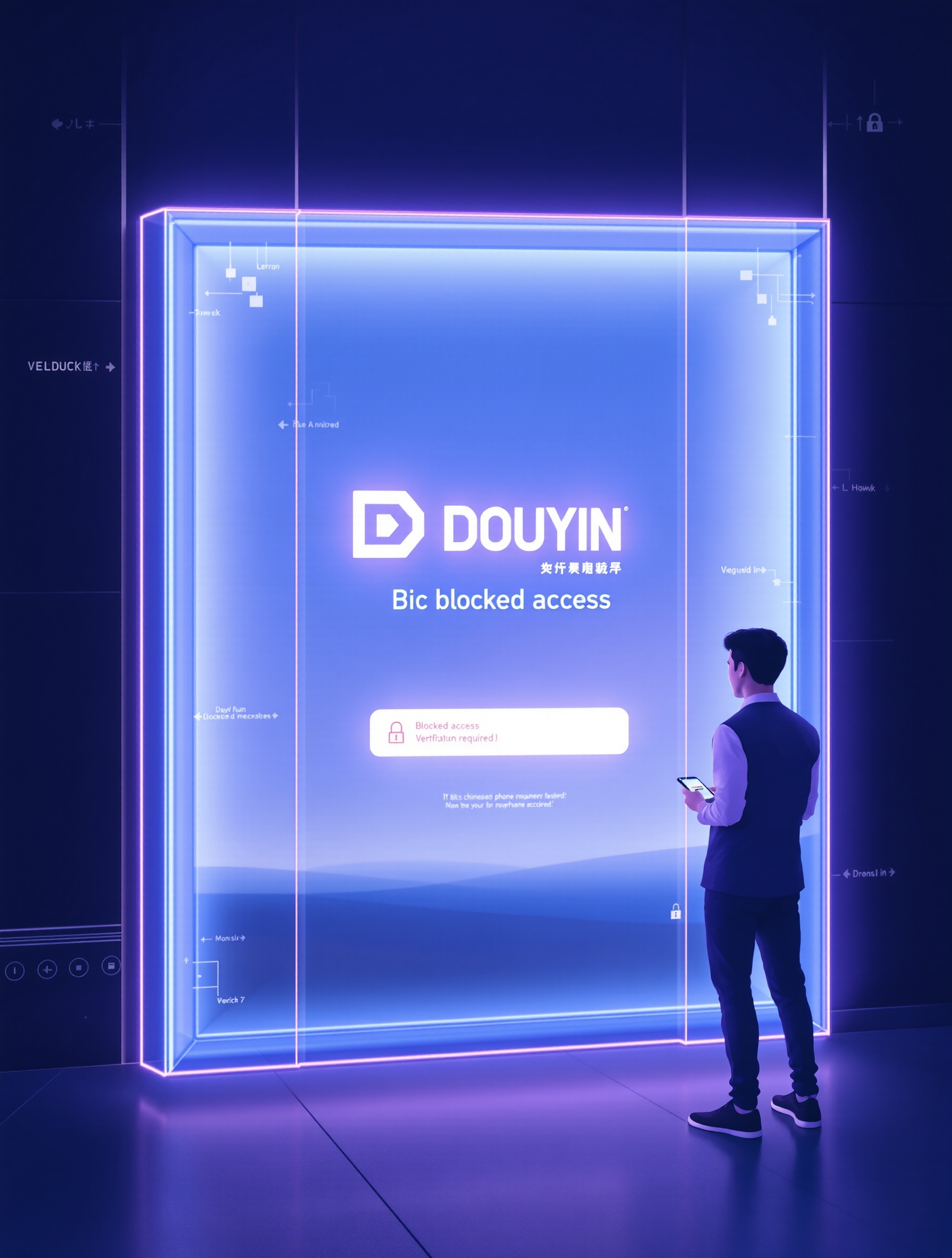 Utilisateur étranger bloqué devant Douyin
