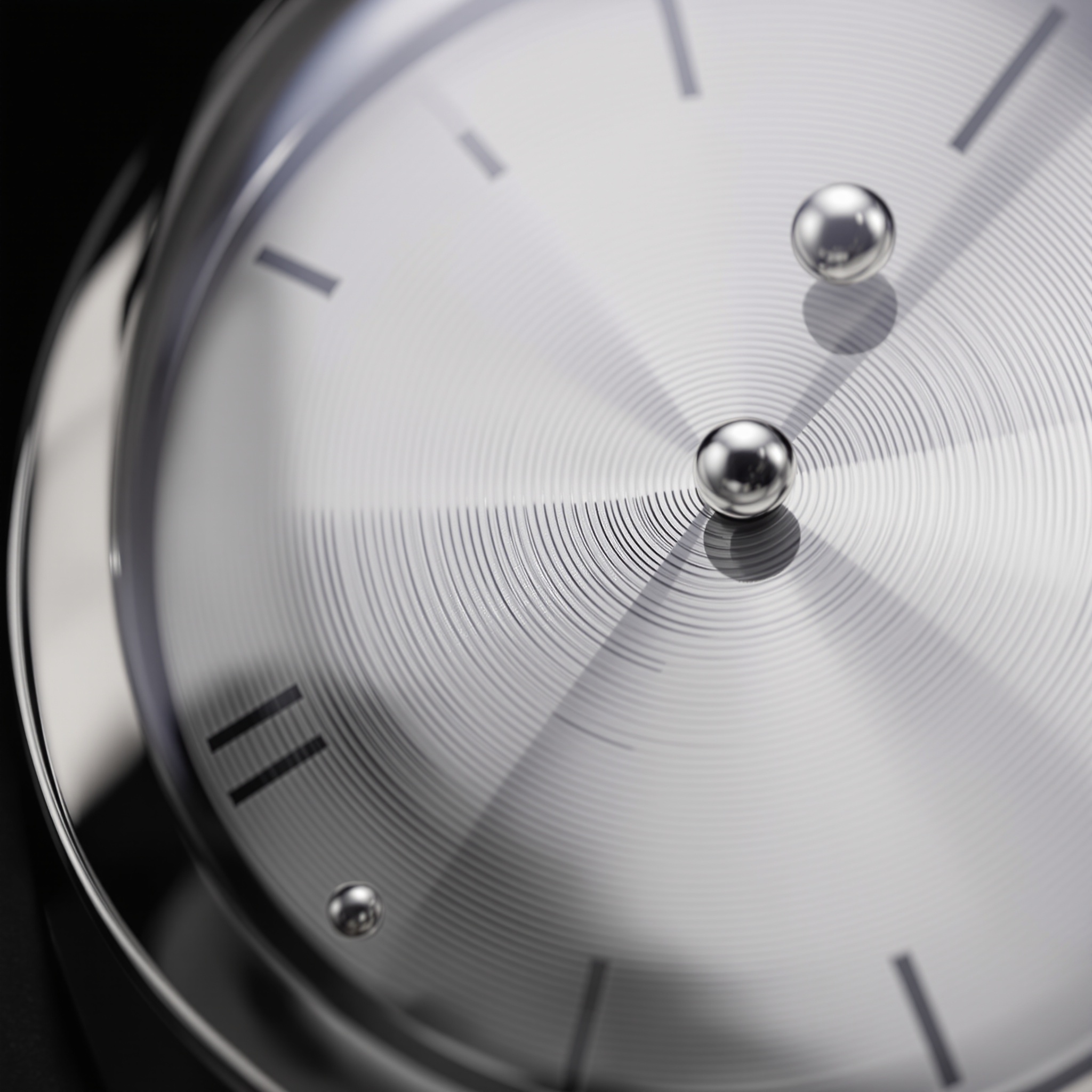 Cadran de la Magneto Watch mettant en valeur ses sphères magnétiques flottantes