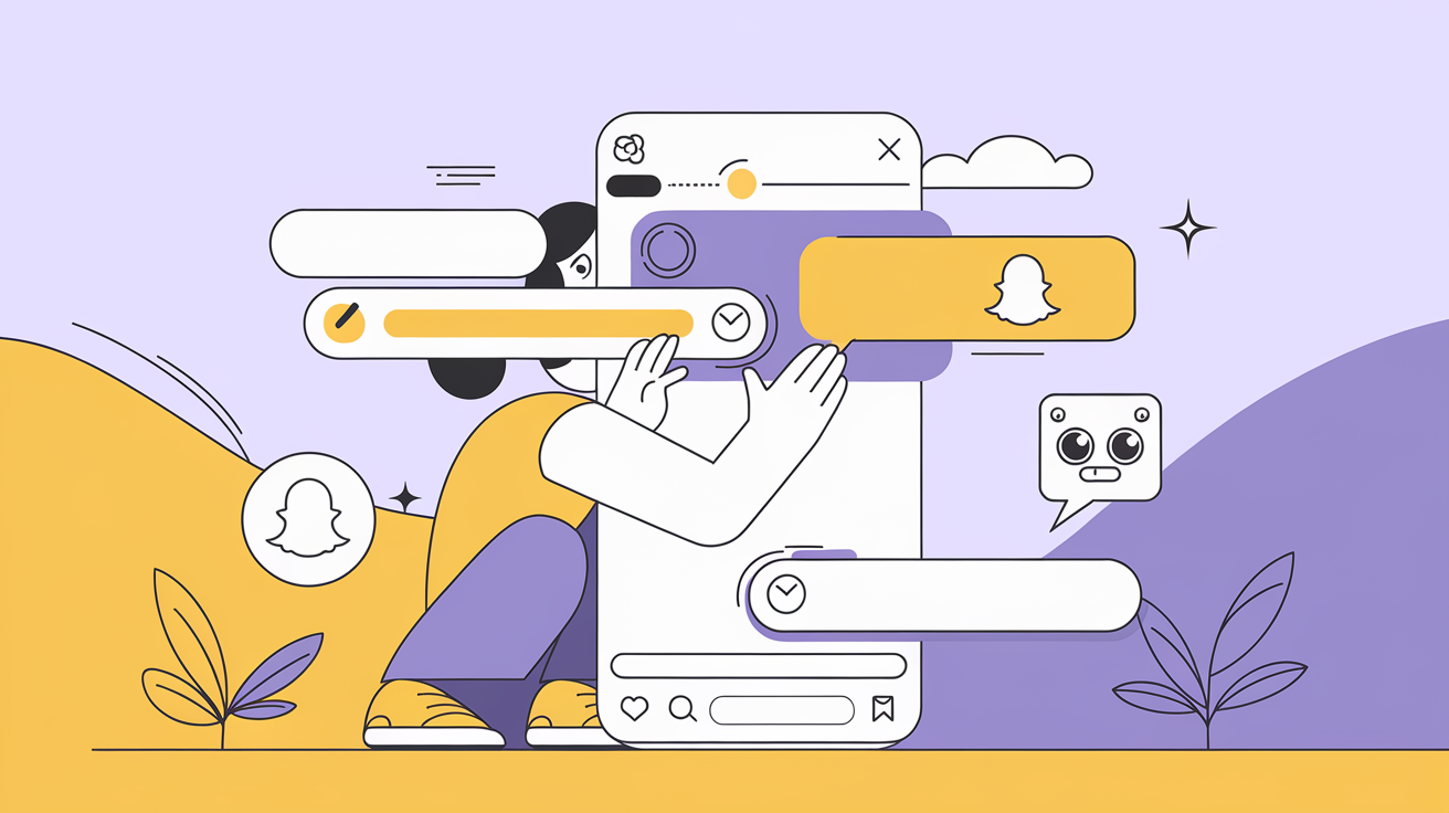 Illustration ironique utilisateur Snapchat masquant sa story contre l'IA