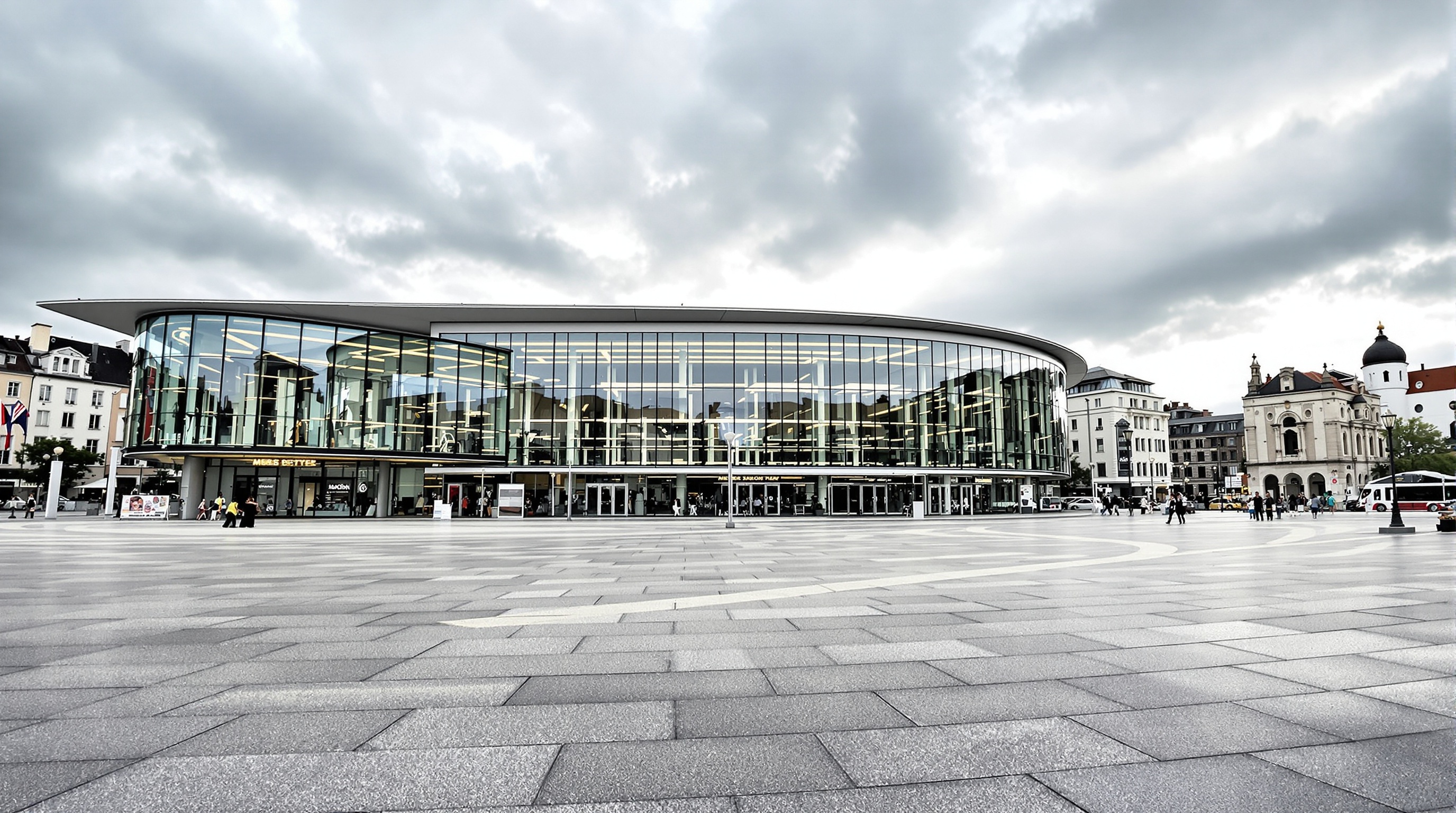 Vue symbolique du Messeplatz à Bâle pour Baselworld