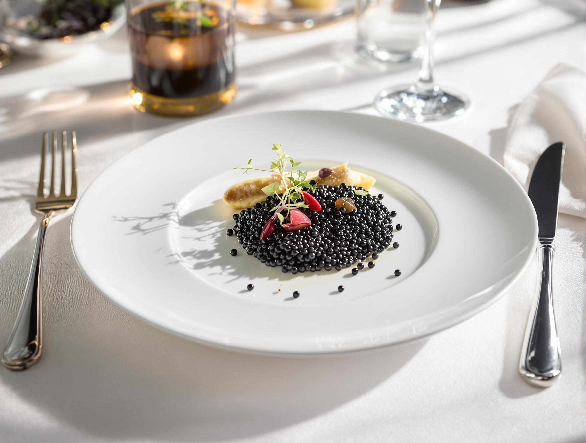 Un plat gastronomique raffiné au caviar Ossetra