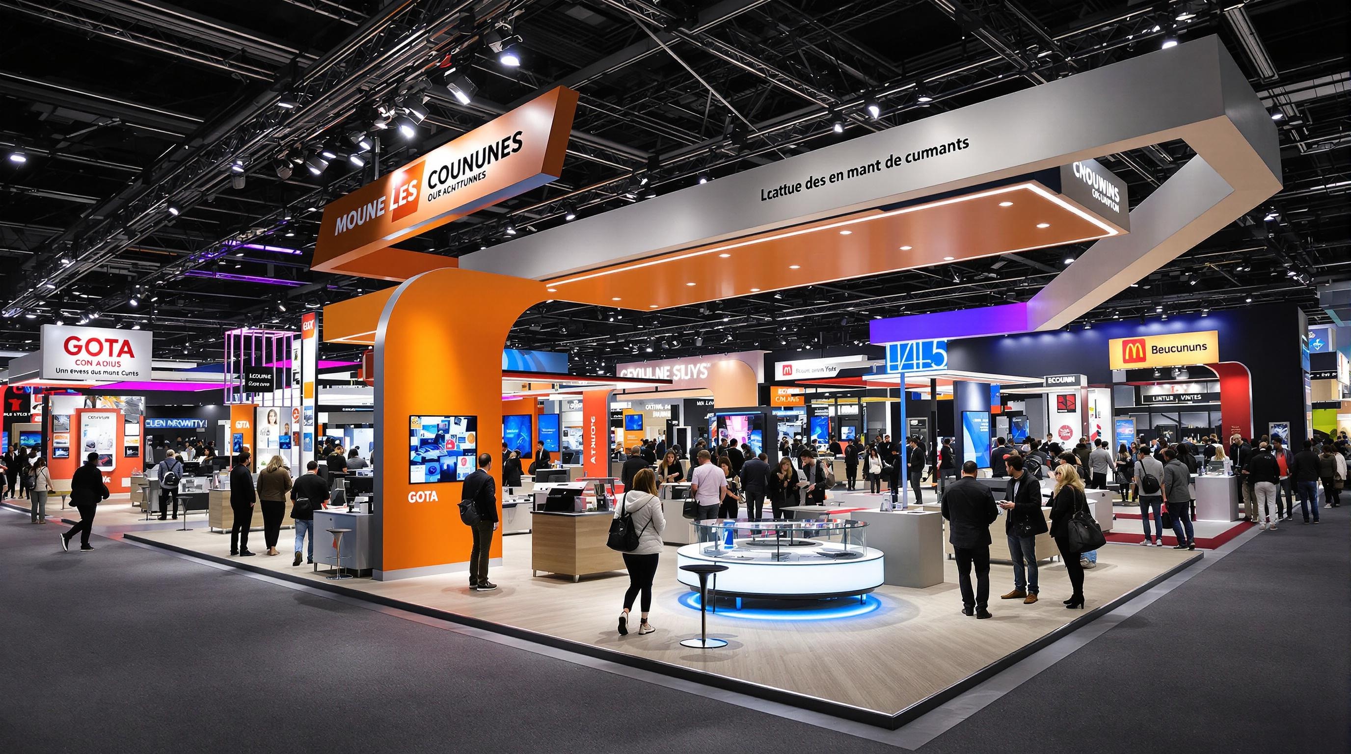 Stand d'exposition moderne, captivant et professionnel