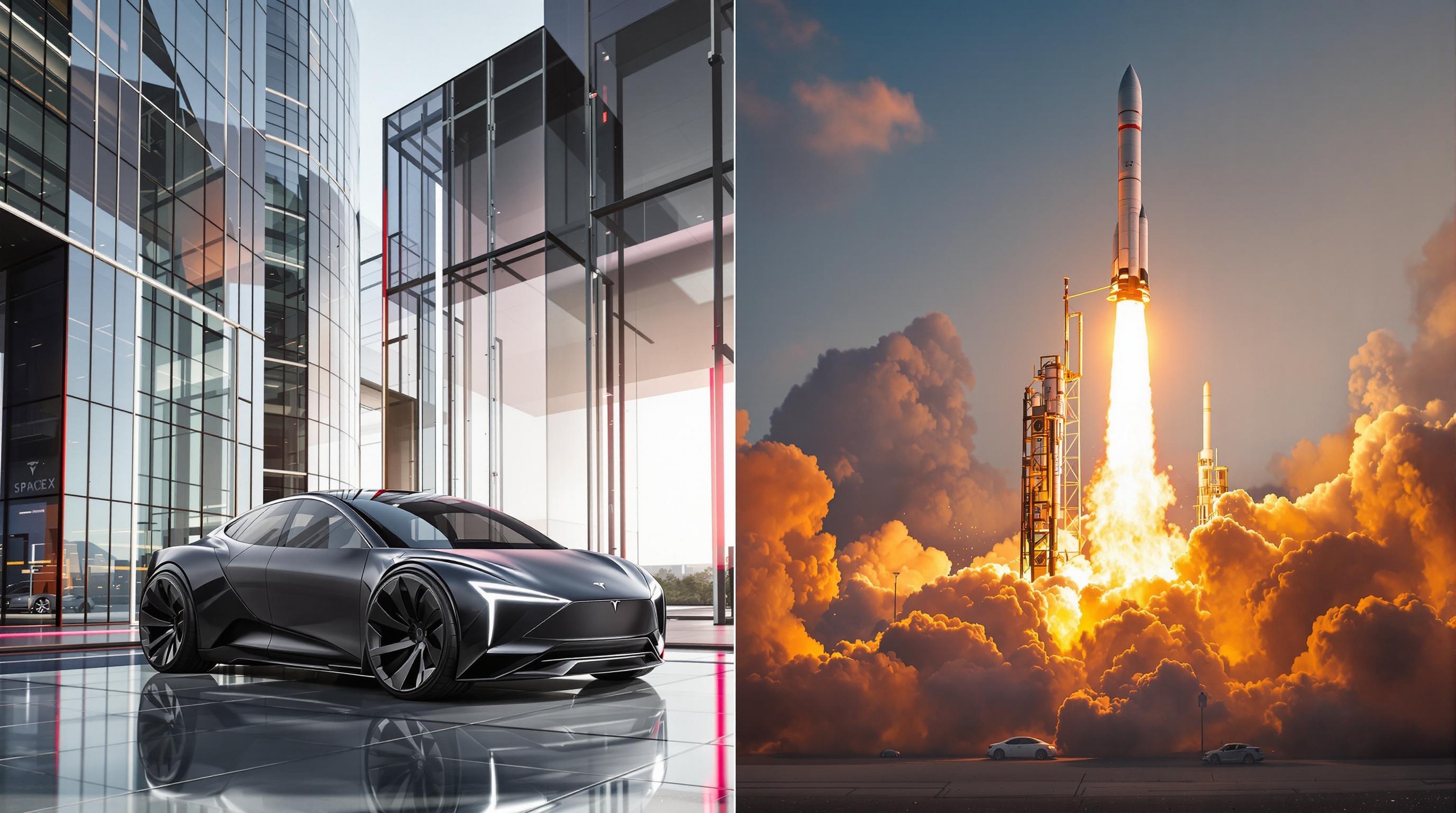 Décollage d'une fusée SpaceX, symbole de l'innovation selon Musk
